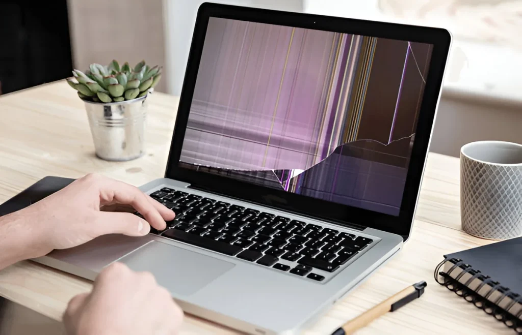 cracked MacBook screen